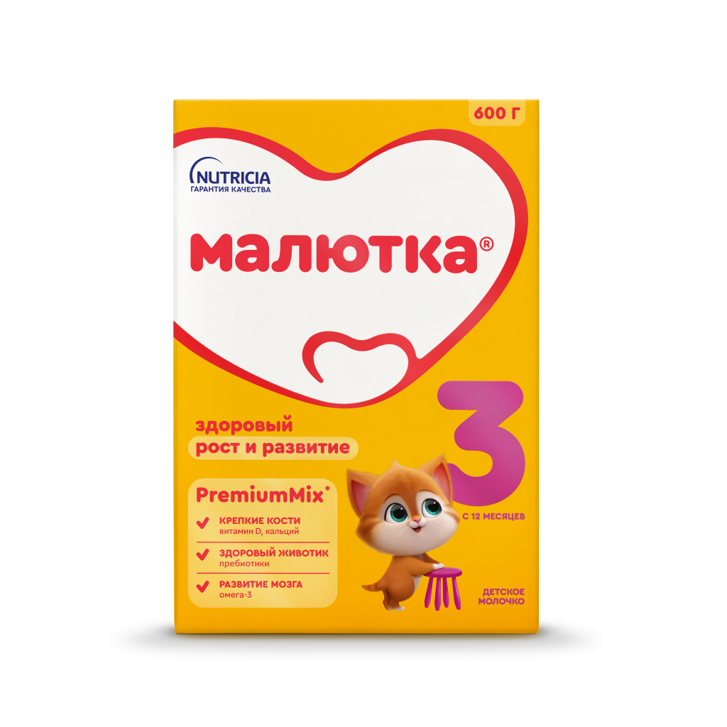 Смесь МАЛЮТКА 3 для детей с 12 месяцев [600г] — состав, отзывы ...