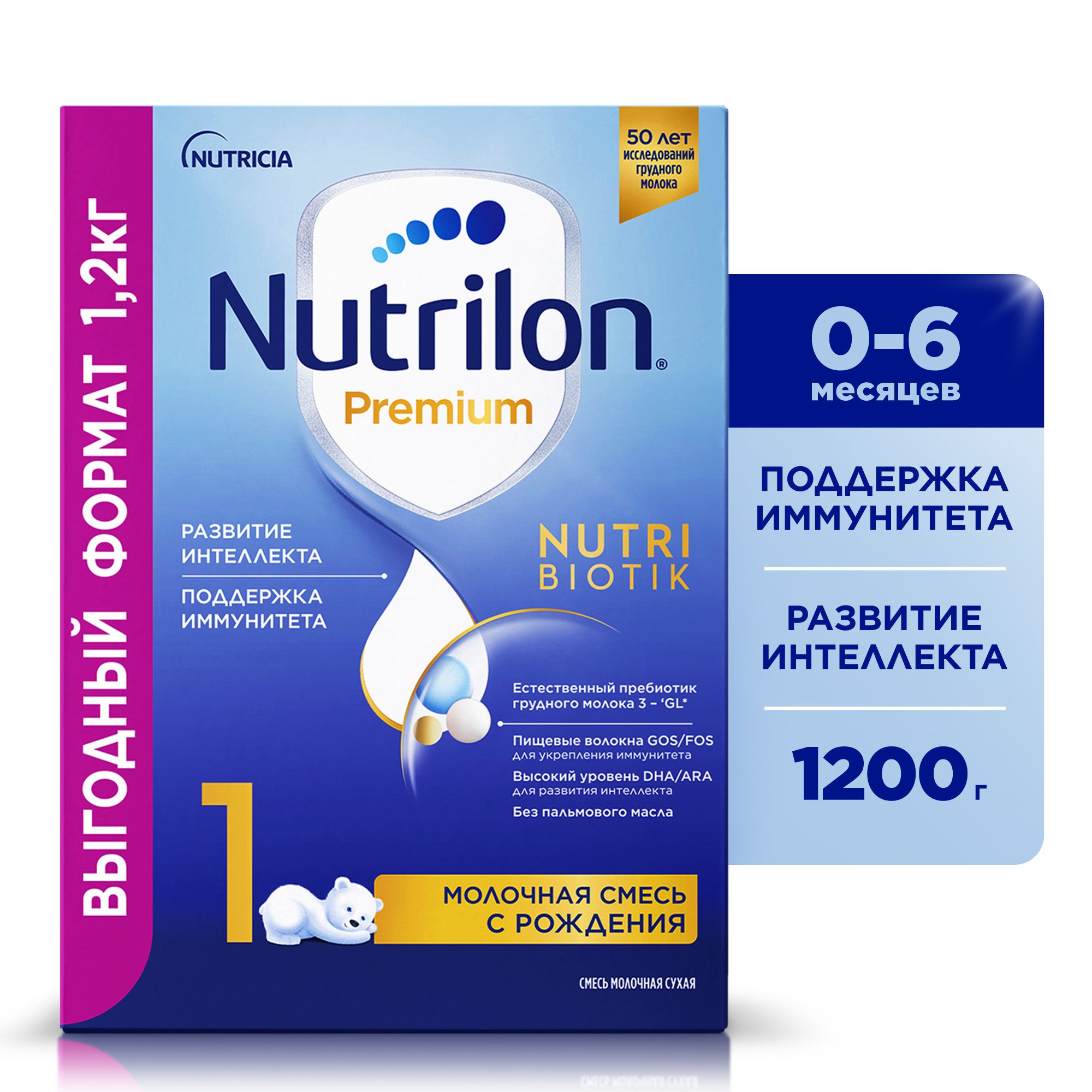 Нутрилон 1 Премиум Нутрибиотик (Nutrilon 1 Premium Nutribiotik) смесь 1200 г от Nutricia – состав, отзывы, инструкция, таблица кормления, где купить
    
        
            
    Rated 5,0 out of 5
    

            5,0
        
        5,0 из 5 звёзд (основано на 3 отзывах)
        
    
( 3 )