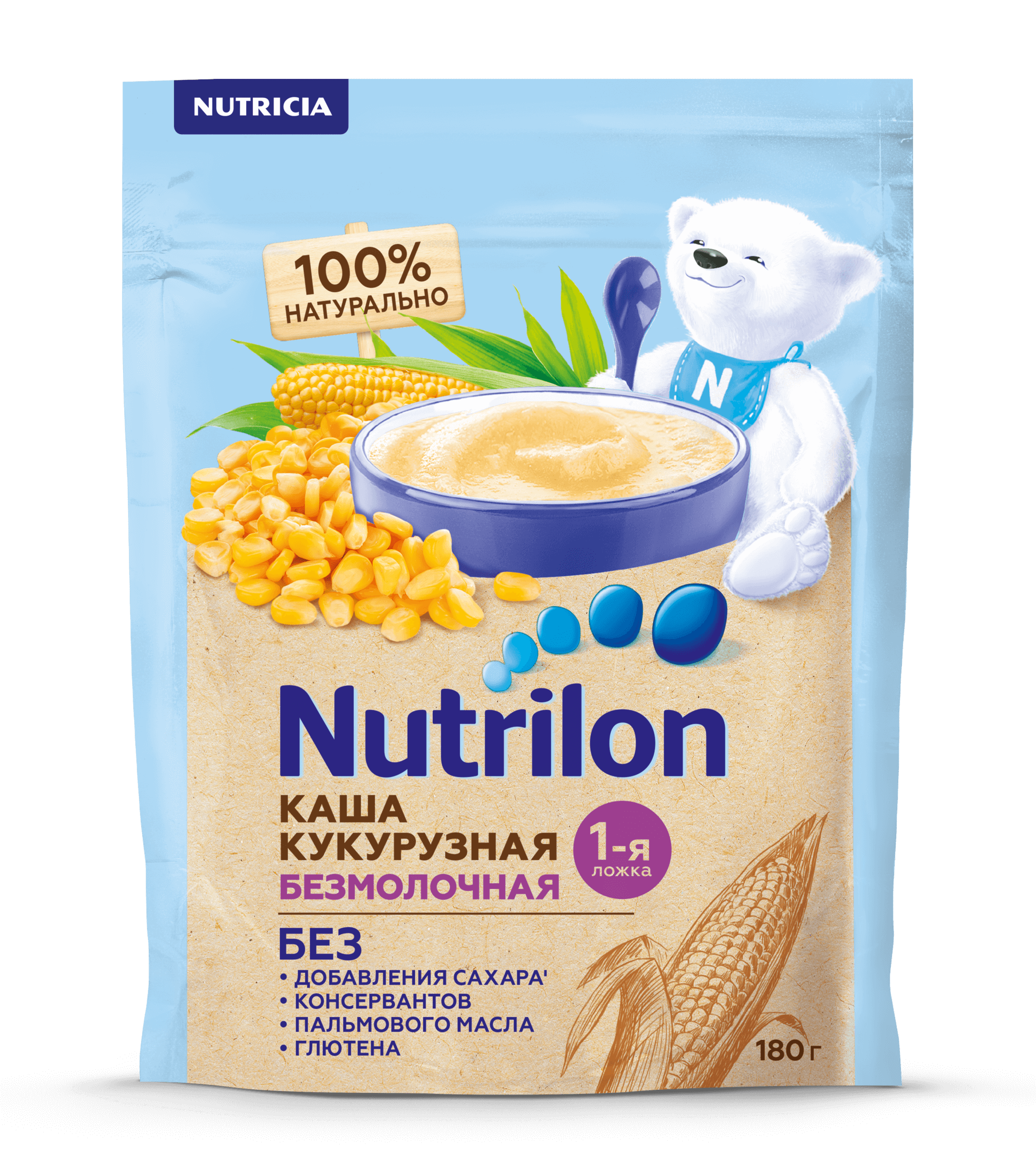 Безмолочная кукурузная каша НУТРИЛОН (Nutrilon) для прикорма детей с 5 месяцев | где купить, отзывы, состав